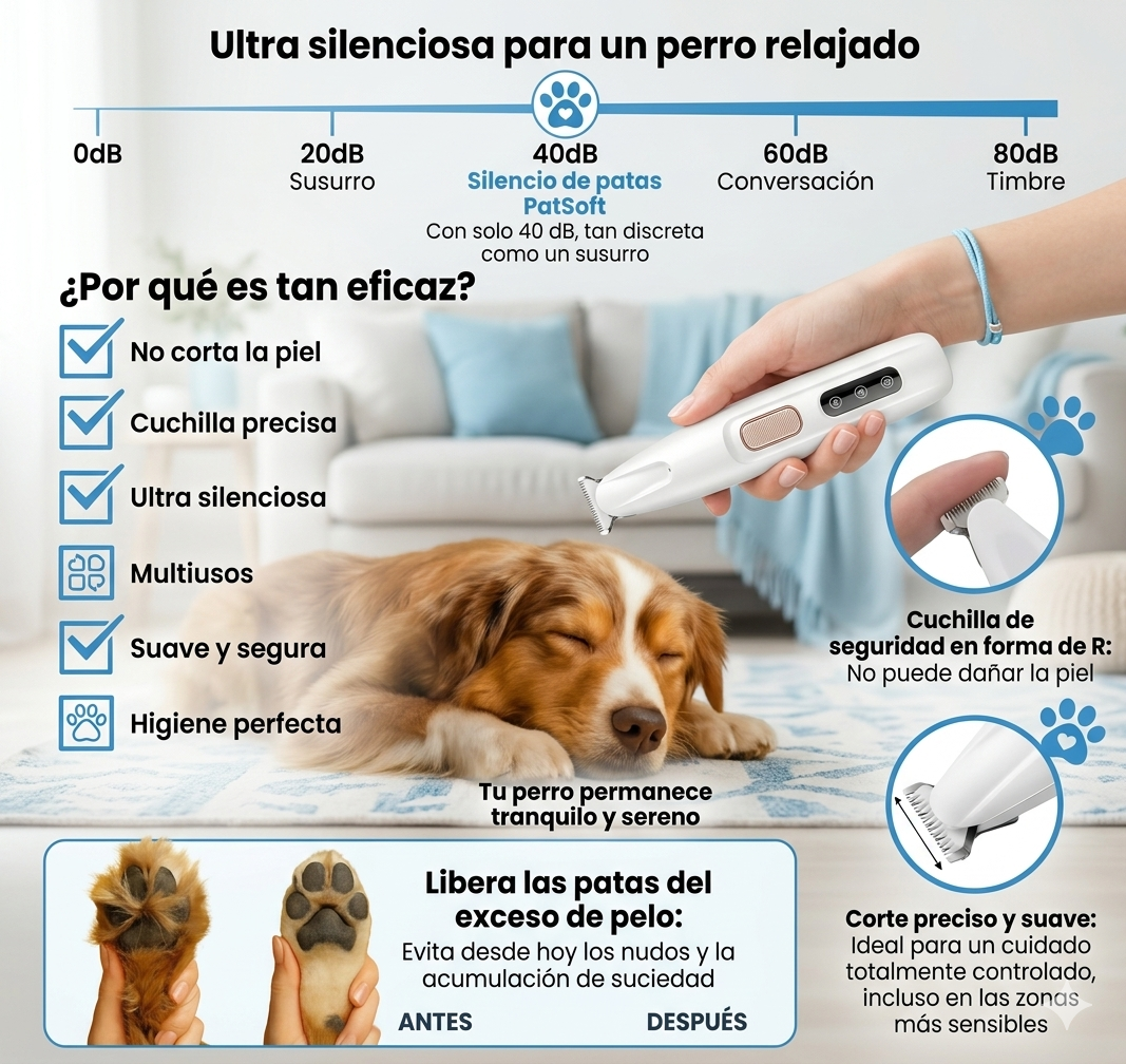 Recortadora Eléctrica de Pelo para Mascotas